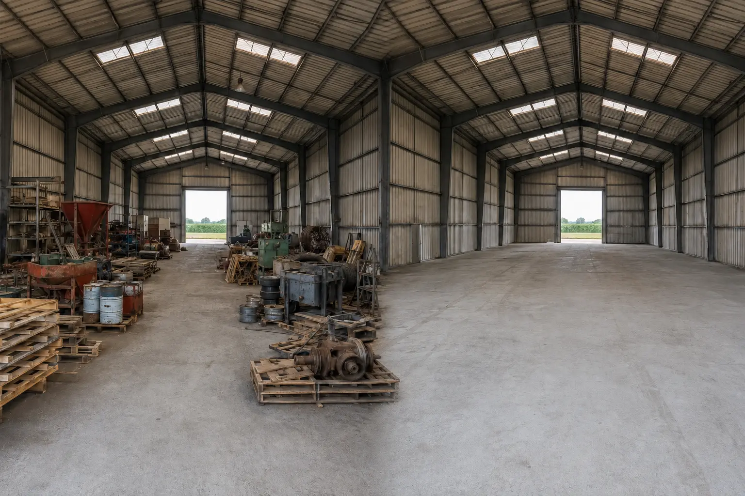 Avant et après : Hangar prêt pour une nouvelle activité
