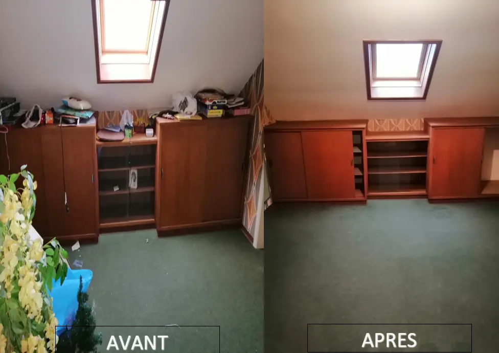 Avant et après : Pièce remise à nu